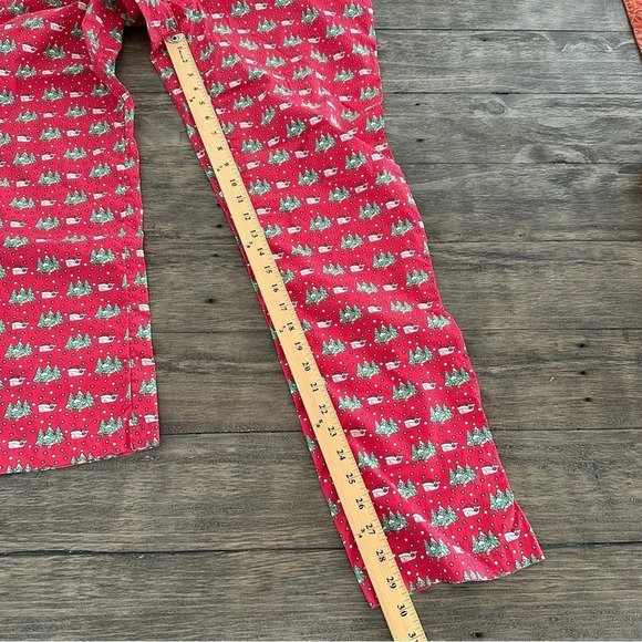 Vineyard Vines size Small Red Whale Christmas PJ Pants Holiday Santa Snowflake - Picture 4 of 5